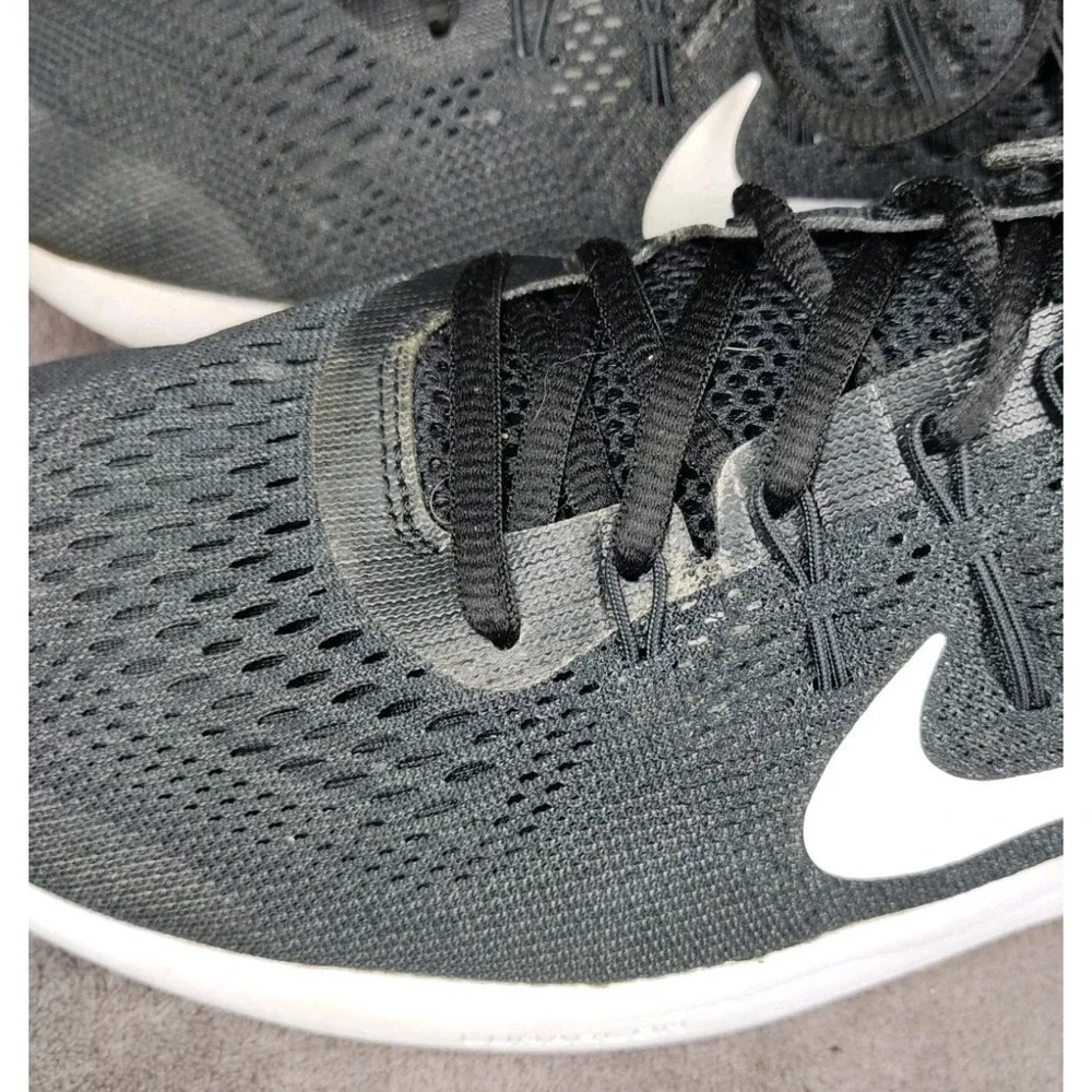 Nike Lunarglide 8 Men's Black White Athletic Running Shoes Size‎ 14 AA8676-001